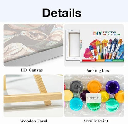 HeeBenor Framed Paint by Numbers Kit for Adults, Black Women, 8x12 Inch - Image 4