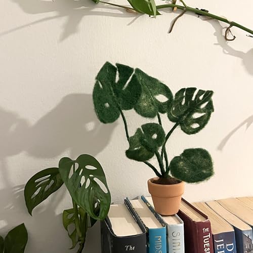 Wizardi Beginner Needle Felting Kit for Adults - Monstera. Floral Felting Kit 15cm High. Felting Tools. Wool Felting Supplies. Felt Crafts. Wool Felt. The Makerss - Image 2