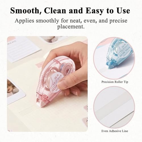MARCADORUS Glue Tape Roller, Double-Sided Tape for Scrapbooking, 6 Pack - Image 3