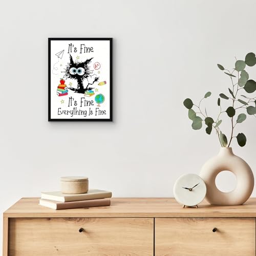 Cat Stamped Cross Stitch Kits for Beginners,Inspirational Quotes 12x16in - Image 2