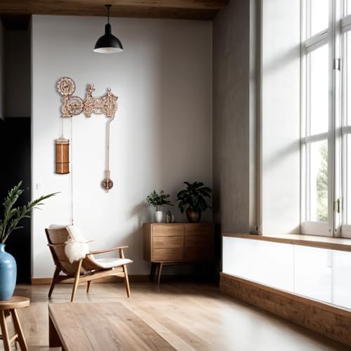 WOODEN.CITY Steampunk Wall Clock Kit – 3D Wooden Puzzle for Adults, Mechanical DIY Clock Model, Working Wall Art (257 Pieces) Made in EU - Image 6