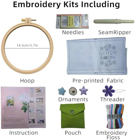 Herdiese Embroidery Stitch Book Kit for Beginners with 32 Stitches - Image 2