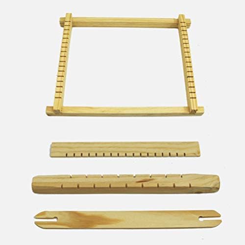 Healifty DIY Handloom Weaving Loom Kit for Kids 2 pcs Wooden Hand Knitting Toys for Beginners Creative Craft Tool to Make Belts Scarves Accessories Ages 36 Months - Image 4