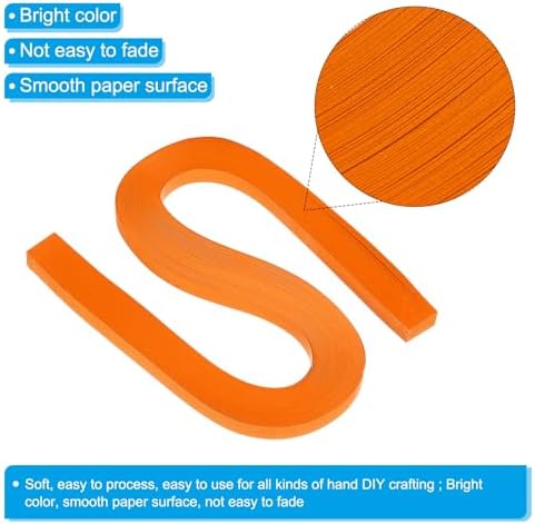 PATIKIL 240pcs Quilling Strips Paper 3/8"(10mm) 21"(54cm) Origami Paper Quilling Strip for Art DIY Hand Craft Christmas, Orange - Image 3