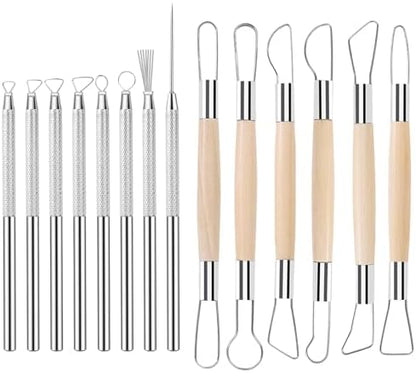 SHENOMAD 14PCS Clay Tools Kit Pottery Modeling Ceramics Polymer Tools Set by Unknown