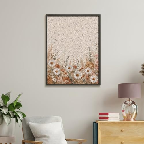 Paint by Numbers Kit for Adults Beginner Art Decor Cream Daisy Pampas - Image 4