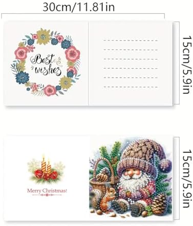 Diamond Art Greeting Cards Kit,Diamond Art Cards Special Shaped Diamond Painting Greeting Card Arts Crafts for Christmas Birthday Thanksgiving Day Holiday(B) (Style C) - Image 6