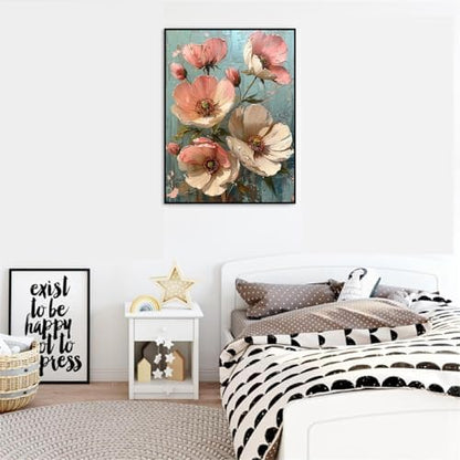 Paint by Numbers Kit for Adults,Flower DIY Paint by Number With Frame - Image 3