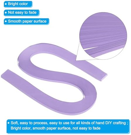 PATIKIL 240pcs Quilling Strips Paper 3/16"(5mm) 21"(54cm) Origami Paper Quilling Strip for Art DIY Hand Craft Christmas, Violet Purple - Image 3