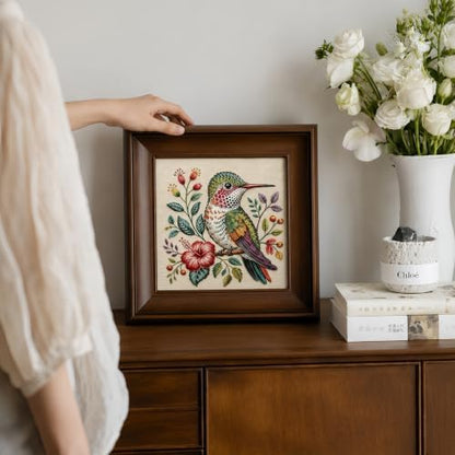 Mosaflare Hummingbird Stamped Cross Stitch Kits for Beginner 13.7x13.7 Inch - Image 4