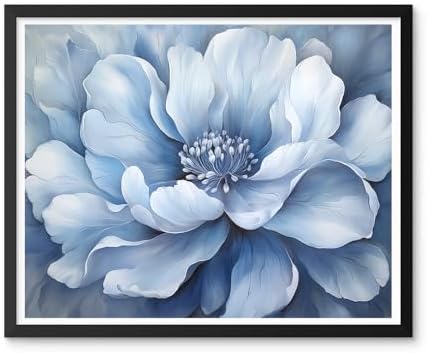 Natuyalo Paint by Numbers for Adults - DIY Adult Paint by Number Kits Painting on Canvas Blue Flower Painting by Numbers for Beginners, Art Craft Kits for Adults (16x20 Inch) - Image 2