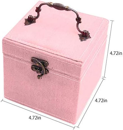 2 Layers Sewing Kits with Vintage Box Sewing Accessories Supplies Kits for Adults Kids Beginner Travel Sewing Basket Metal Handle Pink - Image 4