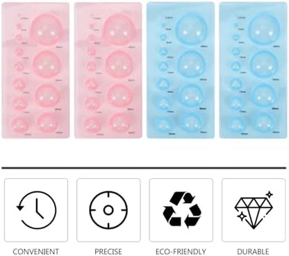 EXCEART Paper Quilling Tools Set 4pcs Quilling Mold Half Sphere Moulds for 3D Paper Crafts Lightweight Dome Shape Tool for Flowers Dolls Little Animal Models DIY Projects - Image 4