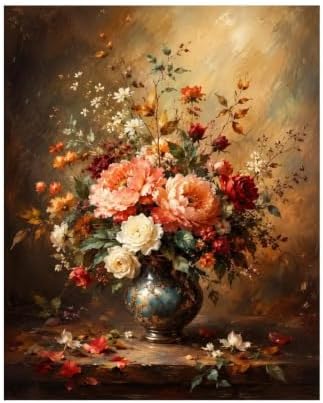 Bozfoxa Paint by Numbers Kit for Adults Beginner Autumn Floral Vase by Unknown