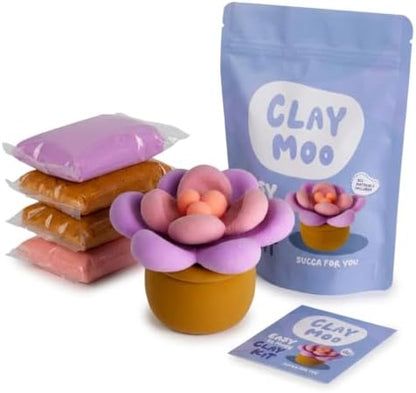 Succulent Clay Kit – Air Dry Foam Clay Craft for Adults & Teens by Claymoo