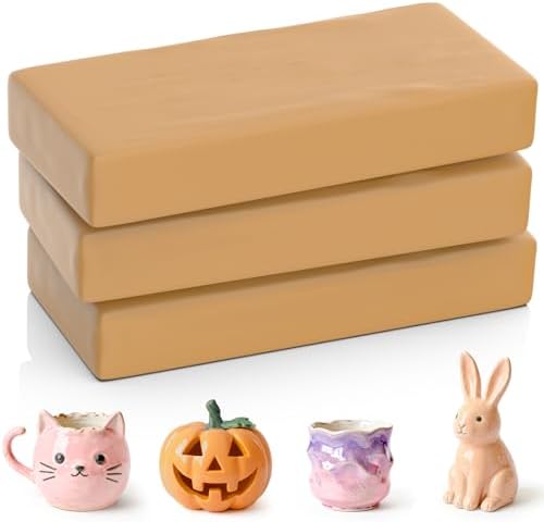 Aujazyble Air Dry Clay - 3.3lbs Yellow Natural Pottery Clay for Kids by Aujazyble