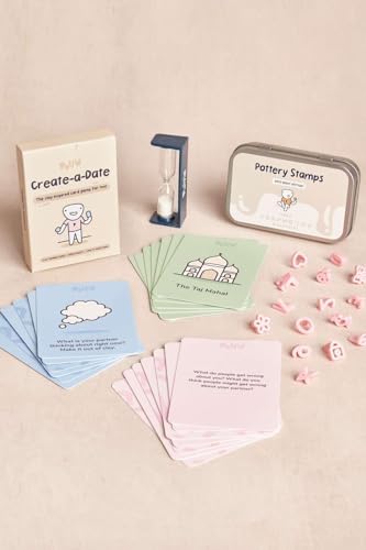 Pott'd Air Dry Clay for Adults Date Night Special Edition. Beginners Home Pottery Kit. DIY Craft Kit for Adults. Kit Includes: Air-Dry Clay, Tools, Paints, Brushes, Sealant, How-to-Guides - Image 5
