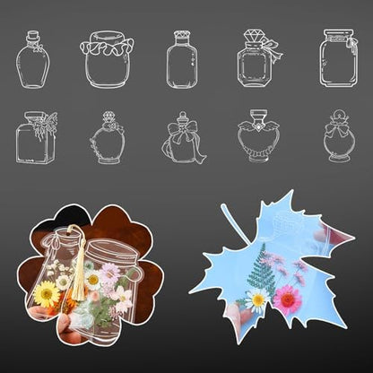 40Pcs Transparent Dried Flower Bookmarks, Dried Flower Bookmark Kit, Handmade DIY Bookmarks for Pressed Flowers, Thousand Flower Bookmark for Kids Women Men, Book Lovers by Artlaza
