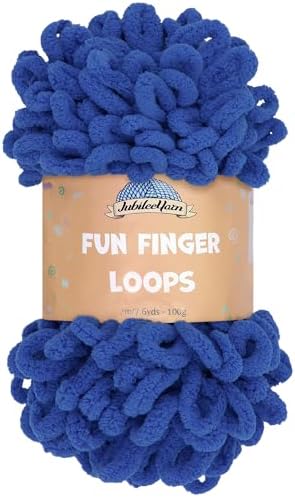 JubileeYarn Fun Finger Loops Yarn - Turkish Sea - 1 Skein by BambooMN