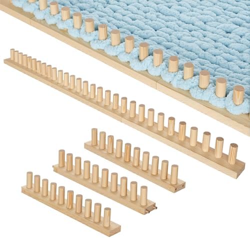 TISOFU 46" Chunky Blanket Loom, Large Wooden Loom Frame, Hand Knitting Kit for Adults Beginners, Adjustable Chunky Blanket Making Kit by TiSOFU