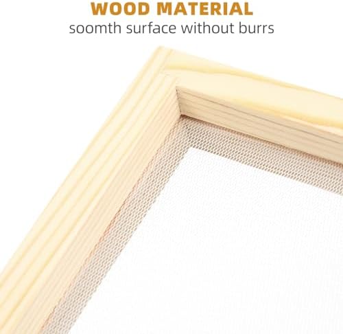 TOYANDONA 4 Pack Paper Making Screen Frames Wooden Mould and Deckle for Handmade Paper DIY Craft Kit 7.08 X 4.92 X 0.90 in - Image 4