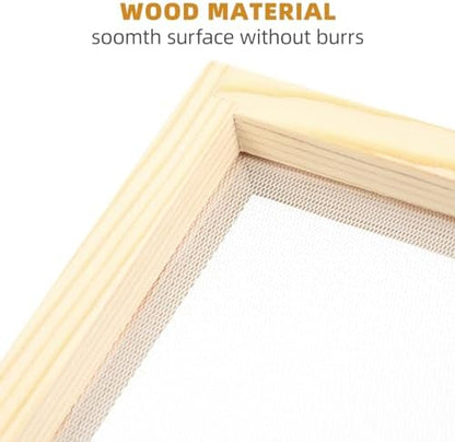 TOYANDONA 4Pcs Wooden Paper Making Screen, Paper Making Mould and Deckle Wooden Frame for DIY Crafts (5 x 7) (Pack of 2) - Image 4