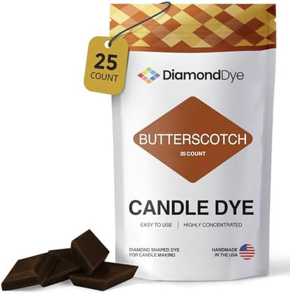 Butterscotch Candle Dye Chips, Soy & Paraffin Candle Making, 25 Pack by Reddig-globyDiamondDye