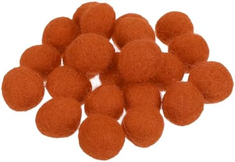 PATIKIL Wool Felt Balls Beads Wool Felting Pom 1.5cm 15mm Coffee for Home Decor DIY Crafts Handcrafts Project Pack of 20 by PATIKIL