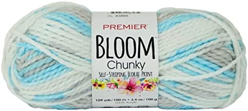Premier Yarns Bloom Chunky, Hydrangea, Bulky Weight, 3.5 oz, 109 Yards by Premier