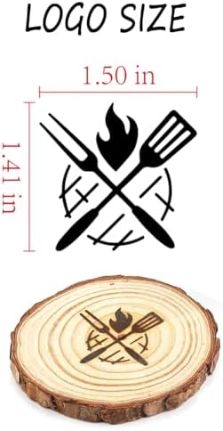 1.5" Barbeque Branding Iron, for Wood Hats Leather BBQ & Steak - Image 2
