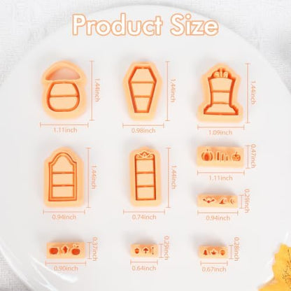 Puocaon Halloween Bookshelf Polymer Clay Cutters for Jewelry Earring Making - Image 3