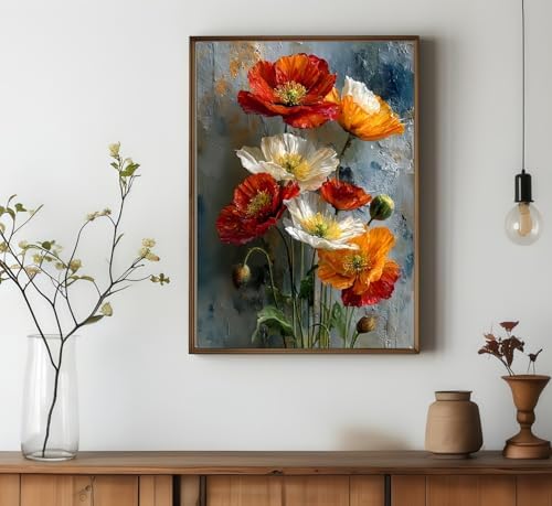 DOTSTART Paint by Numbers Kit for Adults, Attractive Flowers Acrylic Canvas - Image 3
