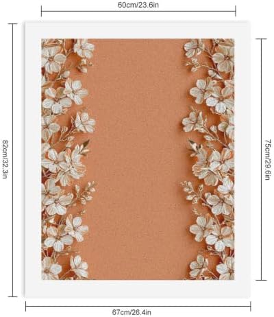 Bozfoxa Paint by Numbers Kit for Adults Beginner Orange Floral Frame - Image 2