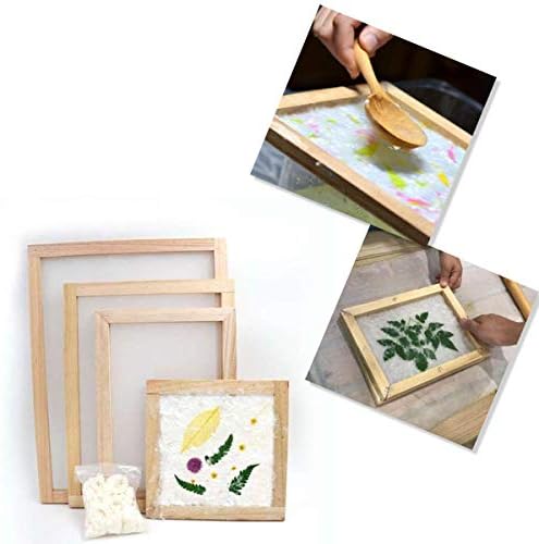 Worown A6 Size Paper Making Screen, Natural Wooden Papermaking Mould, 5 x 7 inch Wooden Paper Making Frame for DIY Craft and Dried Flower Handcraft - Image 6