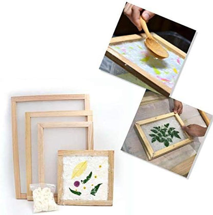 Worown A6 Size Paper Making Screen, Natural Wooden Papermaking Mould, 5 x 7 inch Wooden Paper Making Frame for DIY Craft and Dried Flower Handcraft - Image 6