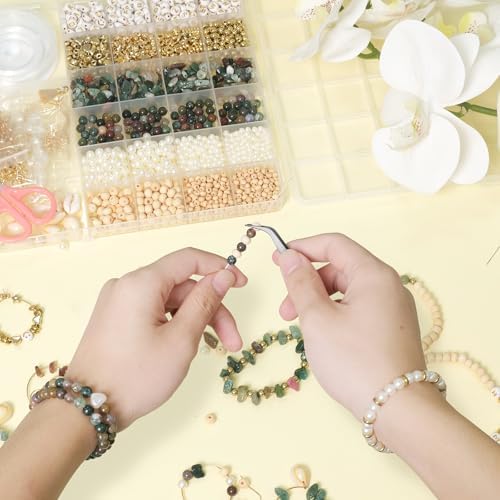 Jewelry Making Supplies Kit, Bracelet Making Kit, Natural Stone Beads - Image 4