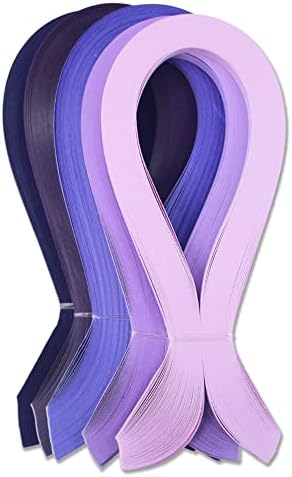 CrafTreat Purple Quilling Paper Strips for Craft Work - 500 Quilling Strips 3mm 30 CM Length - Paper Quilling for Decorating Cards, Gift Bags, Picture Frames and Scrapbooking by CrafTreat