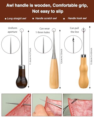 BAGERLA Heavy Duty Sewing Kit, Needle and Thread Kit with Upholstery Thread Needles Sewing Awl Seam Ripper for Car Seats Carpets Shoes Backpacks DIY Crafting - Image 4