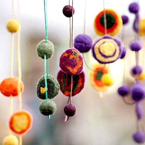 Glaciart One Felt Pom Poms, Wool Balls (120 Pcs) 3 Sizes: 1.5 cm, 2 cm & 2.5 cm, Handmade Felted 40 Color (Red, Pink, Blue, Orange, Yellow, White, Pastel & More),Bulk Small Puff for Felting &Garland - Image 5