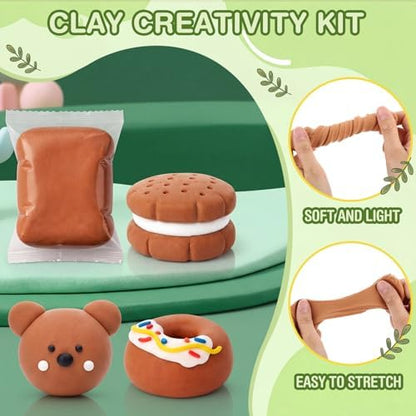 Air Dry Clay Bulk, Modeling Clay for Kids, 150 Pcs, Brown - Image 3