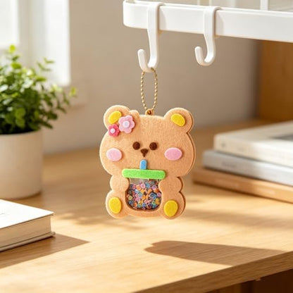Oagminu 4Pcs DIY Felt Craft Kit Cute Animal Shaker Hanging Ornaments Creative Handmade for Boys & Girls Craft Set for Home Decoration & Party Favors(Animal) - Image 5