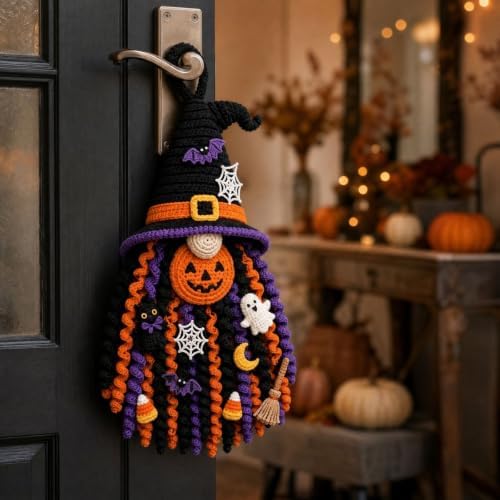 DIY Seasonal 3D Crochet Door Hanger Kit Collection, Halloween Handmade - Image 6