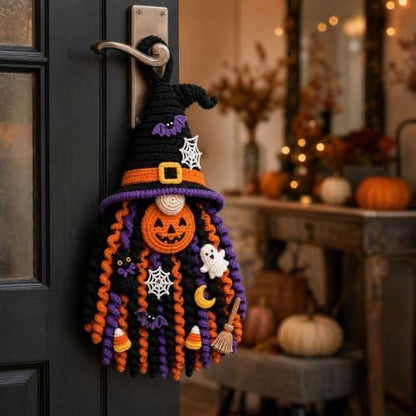 DIY Seasonal 3D Crochet Door Hanger Kit Collection, Halloween Handmade - Image 6