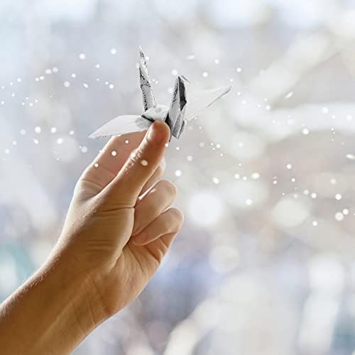 100pcs Single-sided pearlescent origami Square Origami Paper 10x10 white origami paper oragami paper glitter origami paper Crane Folding Paper origami cranes Christmas Japan child - Image 6