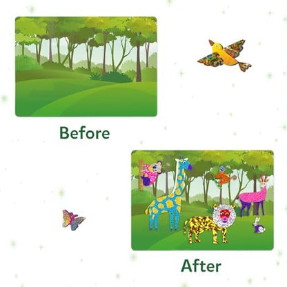 Skillmatics Foil Fun Animals, Foil Art & Craft Kit, Gift for Boys & Girls - Image 6