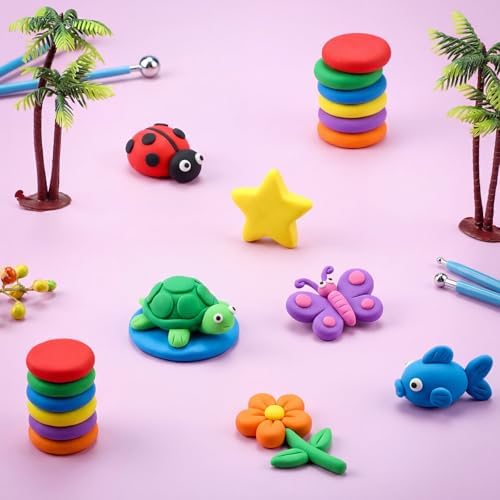 VioraWhite 40 Pcs 21 oz Air Dry Clay Bulk Modeling Clay,Multicolor - Image 4