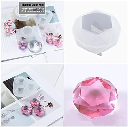 6 PCS 3D Diamond Gem Silicone Molds - Clear Diamond Molds for Making Clay, Resin, Epoxy Crafting Projects - Image 4