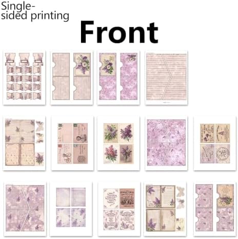 Lilac & Lace Reverie Junk Journal Folio Kit, Vintage Scrapbook DIY Handcraft Supplies, Creative Mini Folder & Booklet Making Set for Handmade Art Projects - Image 4