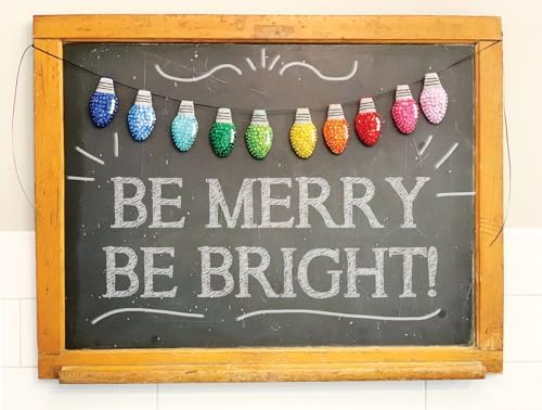 MerryStockings DIY Felt Christmas Lights Garland Kit – 36" Handmade Holiday Decoration with Sequins, Floss & Hanging Ribbon – Made in The USA - Image 2