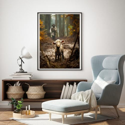 Jesus Paint by Numbers Kit for Adults Framed Canvas, with Wooden Easel - Image 3